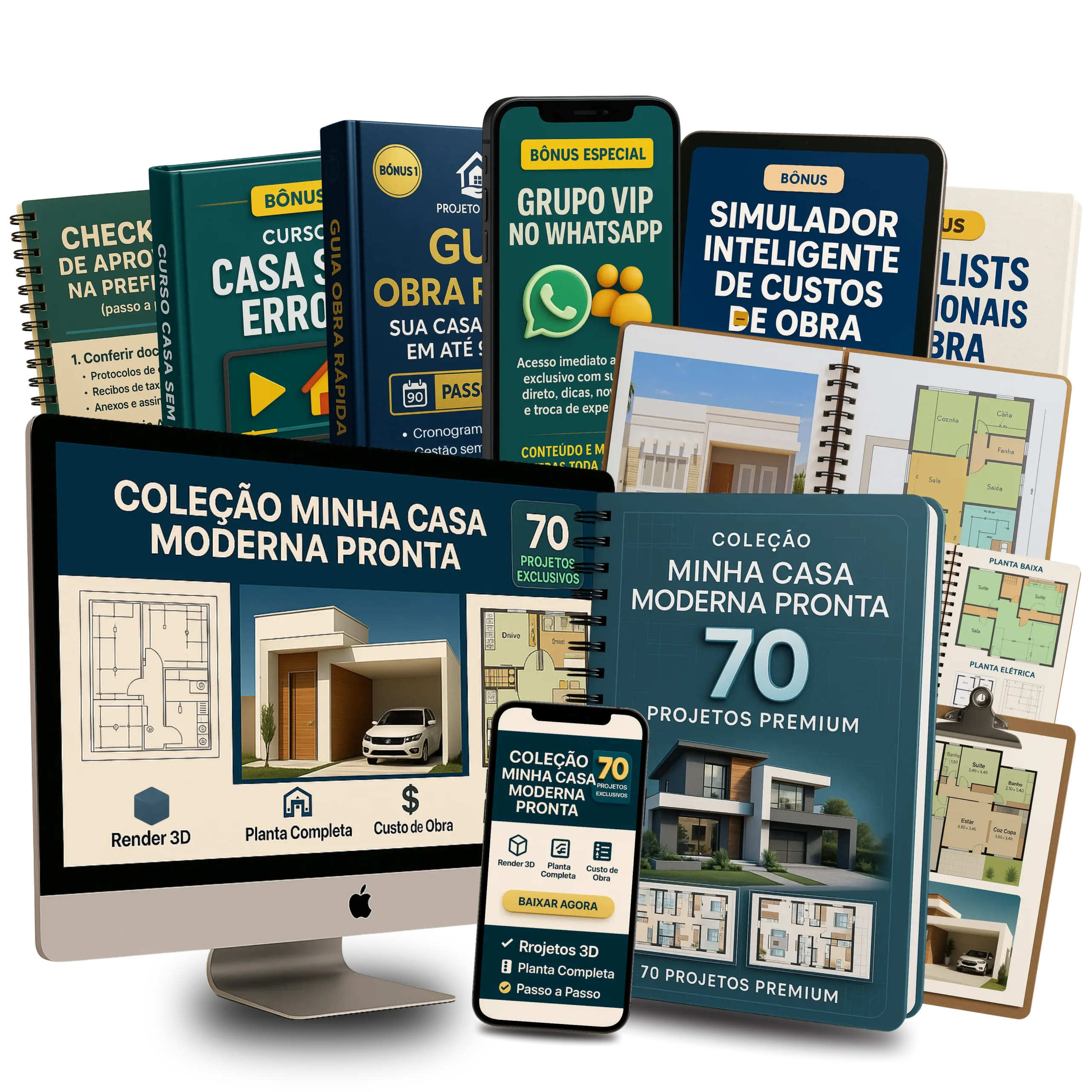 Mockup 70 Projetos de Casas Modernas